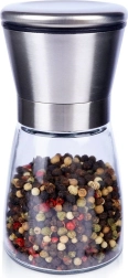 Molino manual de vidrio para sal y pimienta 13,5 cm