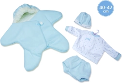 Ropa para muñeca NEW BORN 40–42 cm – estrella de forro polar, set de 3 piezas