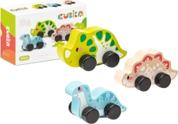 Dinosaurios alegres - set de madera de 3 piezas