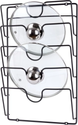 Soporte de pared metálico para tapas Vilde, negro