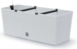 Jardinera con autorriego Rato case 60 cm blanca