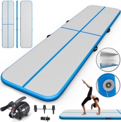 Pista gimnástica airtrack inflable 500 × 100 × 10 cm – azul