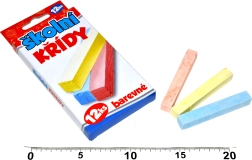 Tizas escolares de colores 12 uds