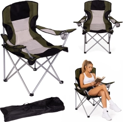 Silla de camping plegable MultiGarden con portavasos y bolsa de transporte