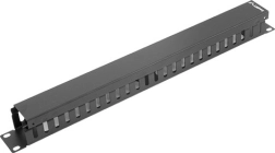 Lanberg organizador de cables 19" 1U tipo A negro