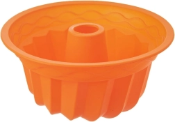 Molde de silicona para bizcocho tipo bundt con chimenea 23,5 cm naranja ORION