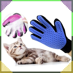 Guante de masaje y deslanado para perros y gatos