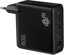 Cargador 3x USB C + USB A Power Delivery negro 100W