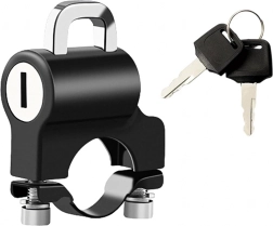 Cerradura para casco de motocicleta 20–24 mm – soporte antirrobo de aluminio para manillar