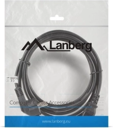Cable de alimentación LANBERG CEE 7/7 – IEC 320 C13, 3 m, negro, VDE
