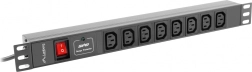 Regleta de alimentación para rack Lanberg PDU 19'' 1U, 16 A, 8× IEC C13, entrada IEC C20, cable 2 m, negra