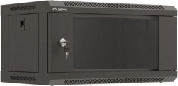 Armario rack mural 4U 19" Lanberg WF03, negro, puerta de vidrio