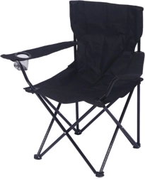 Silla plegable de camping y pesca – negra