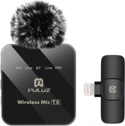 Micrófono de solapa inalámbrico Puluz para iPhone con receptor Lightning