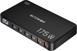 Cargador de escritorio GaN BlitzWolf 175 W, 4× USB‑C + 2× USB‑A, 6 en 1