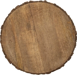 Tabla de cortar de madera y bandeja de servir de mango 39 cm
