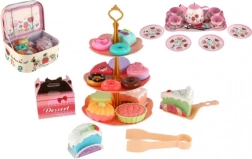 Juego de té infantil de hojalata en maletín