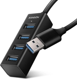 Axagon HUE-M1A mini hub USB metálico de 4 puertos USB 3.2 Gen 1 con cable de 20 cm