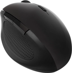 Ratón óptico inalámbrico ergonómico 2,4 GHz 1600 dpi negro