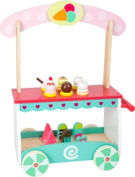 Puesto de helados de madera small foot – carrito móvil para niños