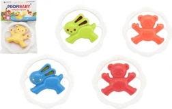 Sonajero y mordedor infantil en forma de aro – osito o conejito