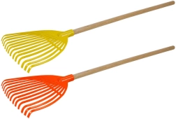 Rastrillo infantil LENA para hojas con mango de madera 60 cm - 1 unidad