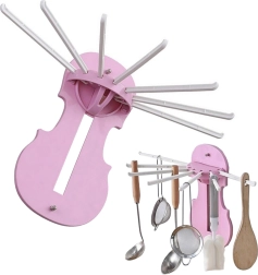 Perchero mural plegable para toallas y utensilios