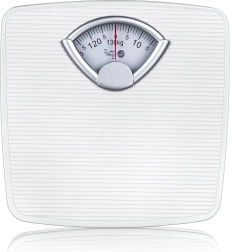 báscula mecánica personal 130 kg en color blanco PU-07