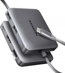 Axagon HMC-5HL hub USB-C 5 en 1 con HDMI 4K/60 Hz, GLAN y PD 100 W