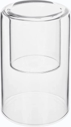 Portavelas de vidrio transparente para vela de té