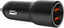 Cargador de coche dual USB-A QC3.0 36 W negro