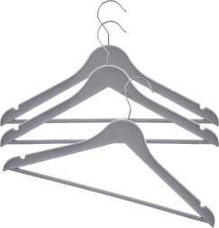 Perchas giratorias grises para ropa 42,5 × 24 cm, set de 3 uds