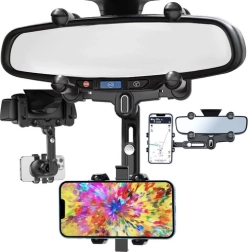 Soporte de teléfono giratorio para espejo retrovisor de coche XTROBB
