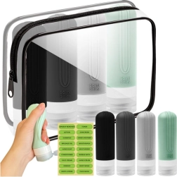 Neceser de viaje Trizand 25760 con botellas para cosméticos