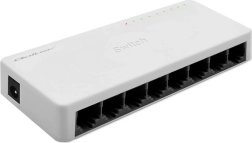 Conmutador de red QOLTEC 8× RJ45, 100 Mb/s Fast Ethernet LAN