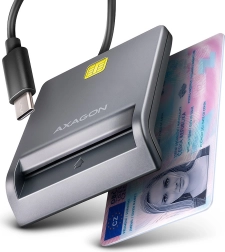 AXAGON lector USB‑C de tarjetas con chip e ID con cable de 1,2 m