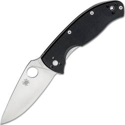 Navaja de bolsillo Spyderco Tenacious, filo liso, satinada, G10 negra