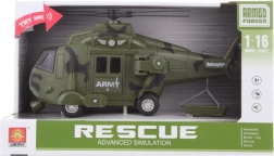 Helicóptero militar a pilas con luz y sonido