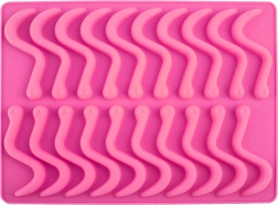 Molde de silicona para gusanos con pipeta, rosa (20 uds.)