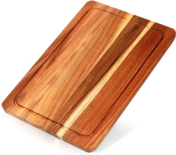 Tabla de madera para cortar y servir de madera de acacia 37 × 25 cm