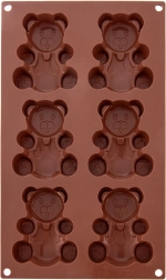 Molde de silicona para hornear ositos 30 × 17,5 × 2 cm