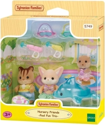 Sylvanian Families diversión en la piscina Baby Trio
