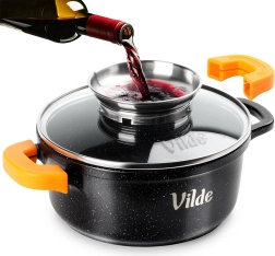 Olla de granito con tapa de vidrio TERRUNA AROMA 16 cm, 1,2 l