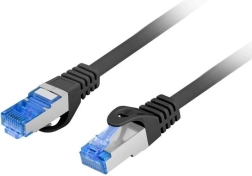 Cable patch cat.6a S/FTP LSZH CCA 0,25 m funda negra