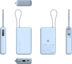 Powerbank 10000 mAh con cable integrado 67 W Ice Blue