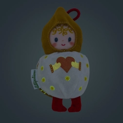Decoración navideña de peluche blanca: elfa Mimmi Lilliputiens