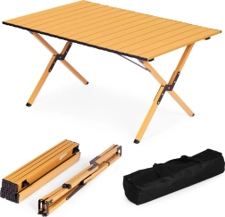 Mesa de camping plegable 90 × 60 cm con bolsa de transporte MultiGarden