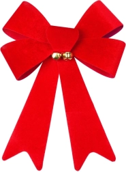 Lazo decorativo navideño de terciopelo 22 × 32 cm