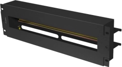 Panel de distribución de energía 3U 19 pulgadas con carril DIN TS-35 negro