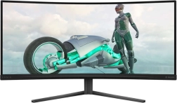 Monitor gaming curvo de 34" VA, 180 Hz, HDMI x2, DP x2